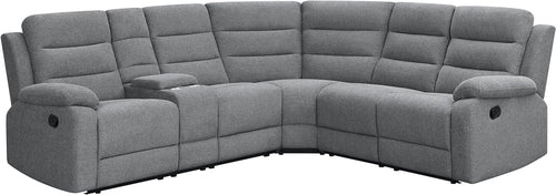 David 3-Piece Motion Sectional Sofa In Smoke Manual Reclining