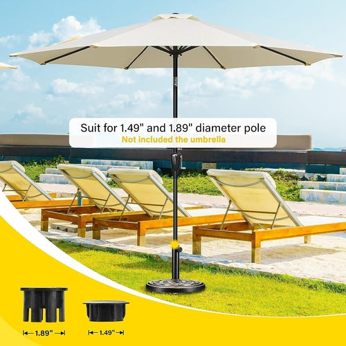 Heavy Duty 24 Pound Bronze Umbrella Base Patio Garden Stand For