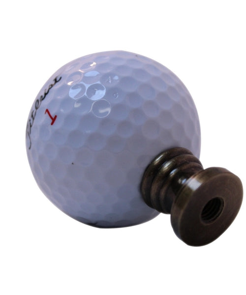 Golf Ball Lamp Finial, White, 2.25"h