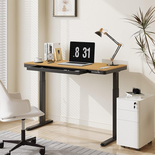 Electric Standing Desk With USB Ports And Adjustable Height