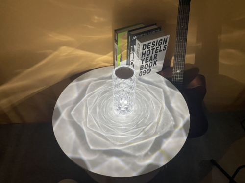 RGB Creative Rose Crystal, Lamp-Touch Control-Adjustable 16-Color