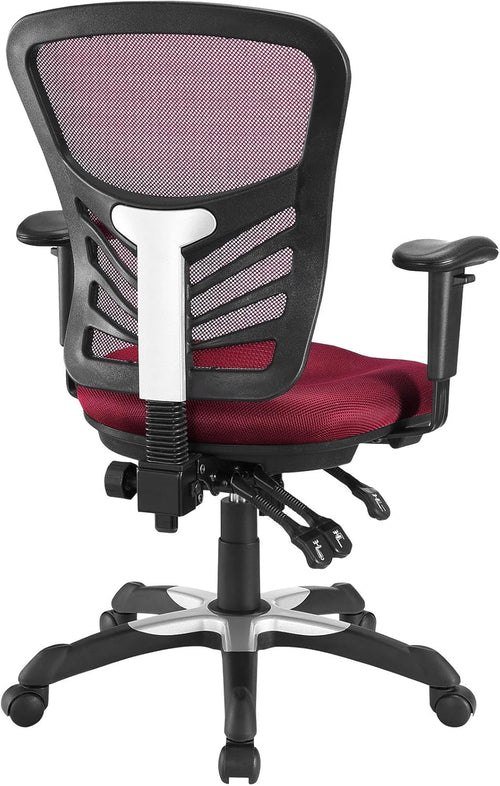 Articulate Ergonomic Red Mesh Office Chair with Adjustable Support