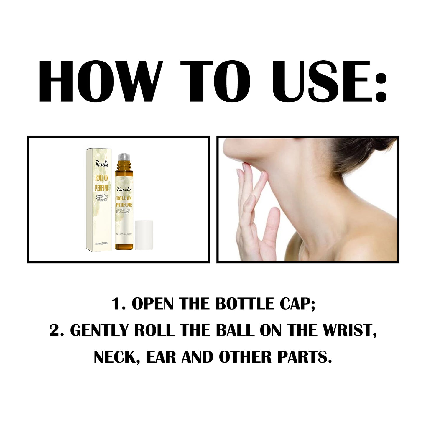 Roll On Perfume, Travel Pack Concentrated Long Lasting Fragrance Body Fragrance Natural Fresh Light Fragrance Ball Perfume