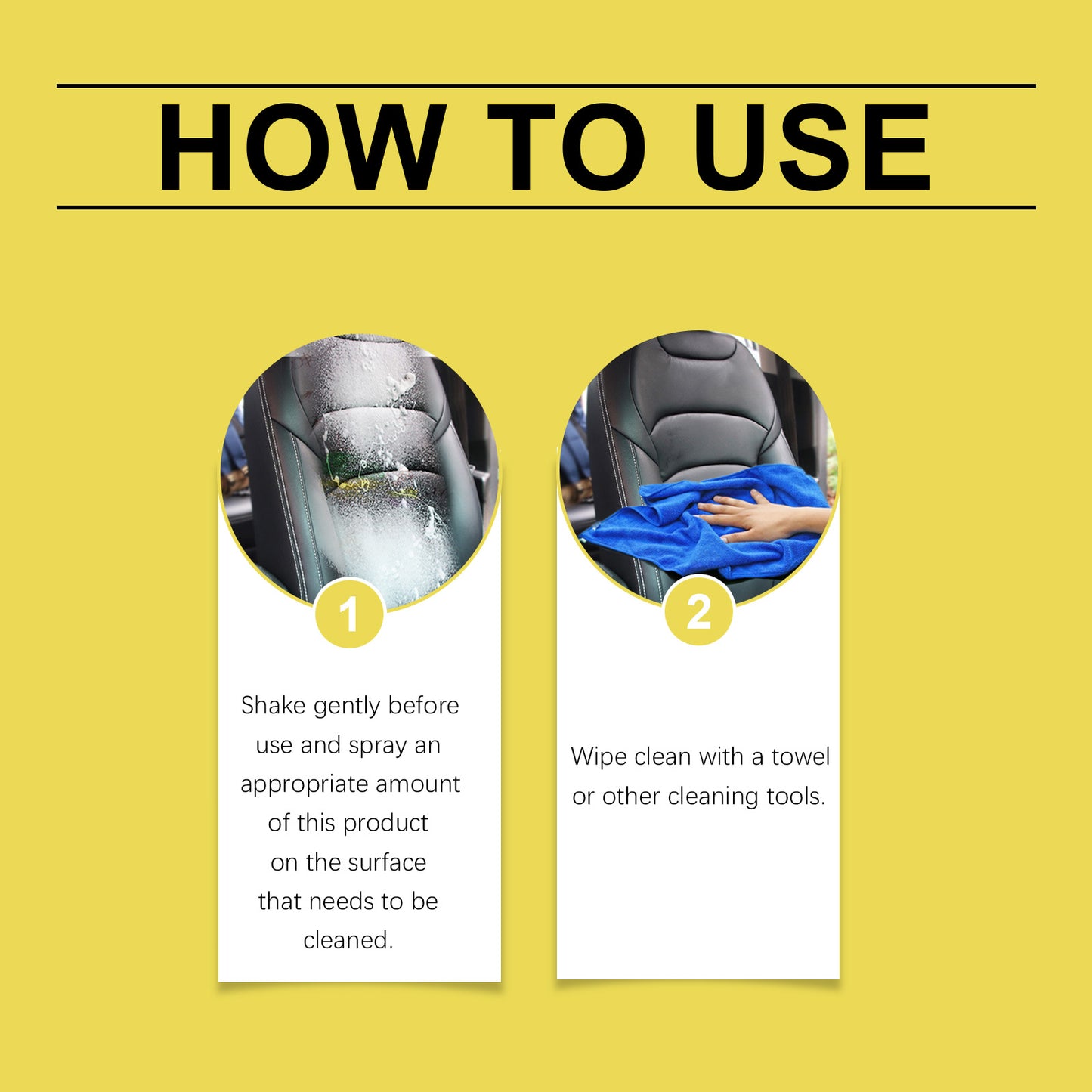 Rayhong Multi-Functional Foam Car Cleaner, Interior Seat Instrument Panel Cleaning Stain Curing Cleaner