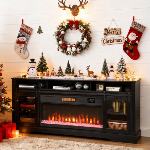 Fireplace TV Stand for TVs Up to 80 Inch, TV Console with Electric