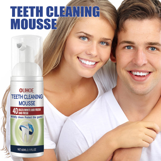 OUHOE Tooth Cleaning Mousse, Mouth Clean Fresh Bright White Anti-decay Foam Toothpaste