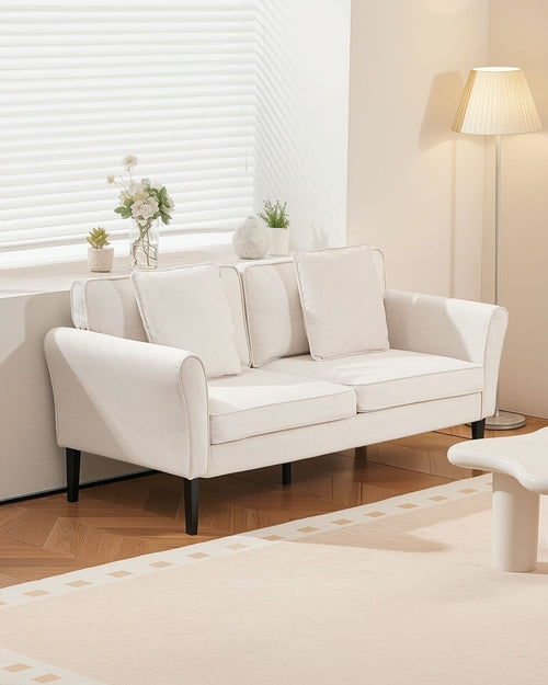 Loveseat Sofa, 69-Inch Small Sofa Couch For Living Room, Velvet Fabric