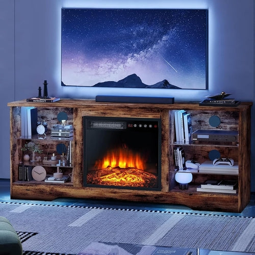 58 Inch Electric Fireplace TV Stand For 65 Inch Televisions
