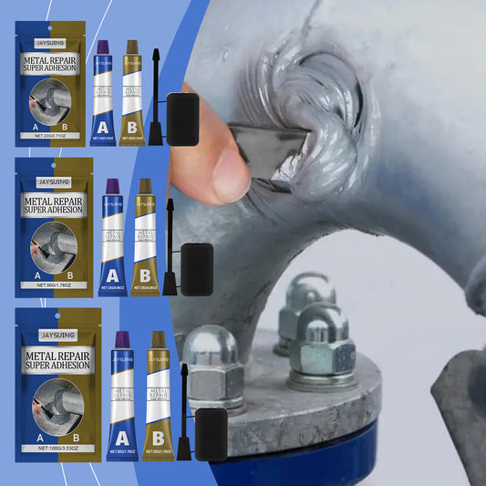 Jaysuing Strong Metal Casting Glue 20g, Box Cast Iron Sealant Ab Glue Anti-Repair Agent For Leak Sealing And Metal Bonding
