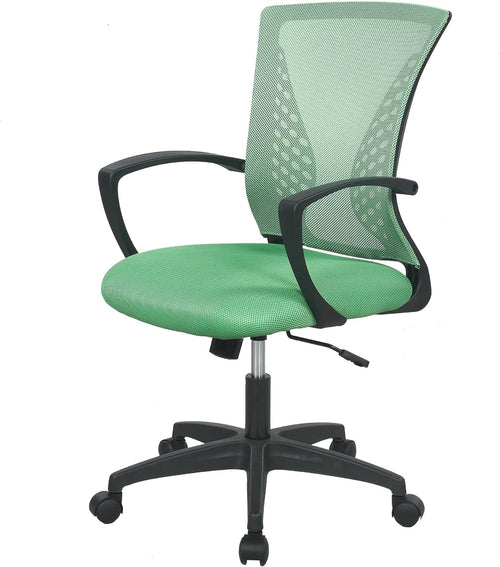 Green Ergonomic Mesh Office Gaming Chair With Lumbar Support