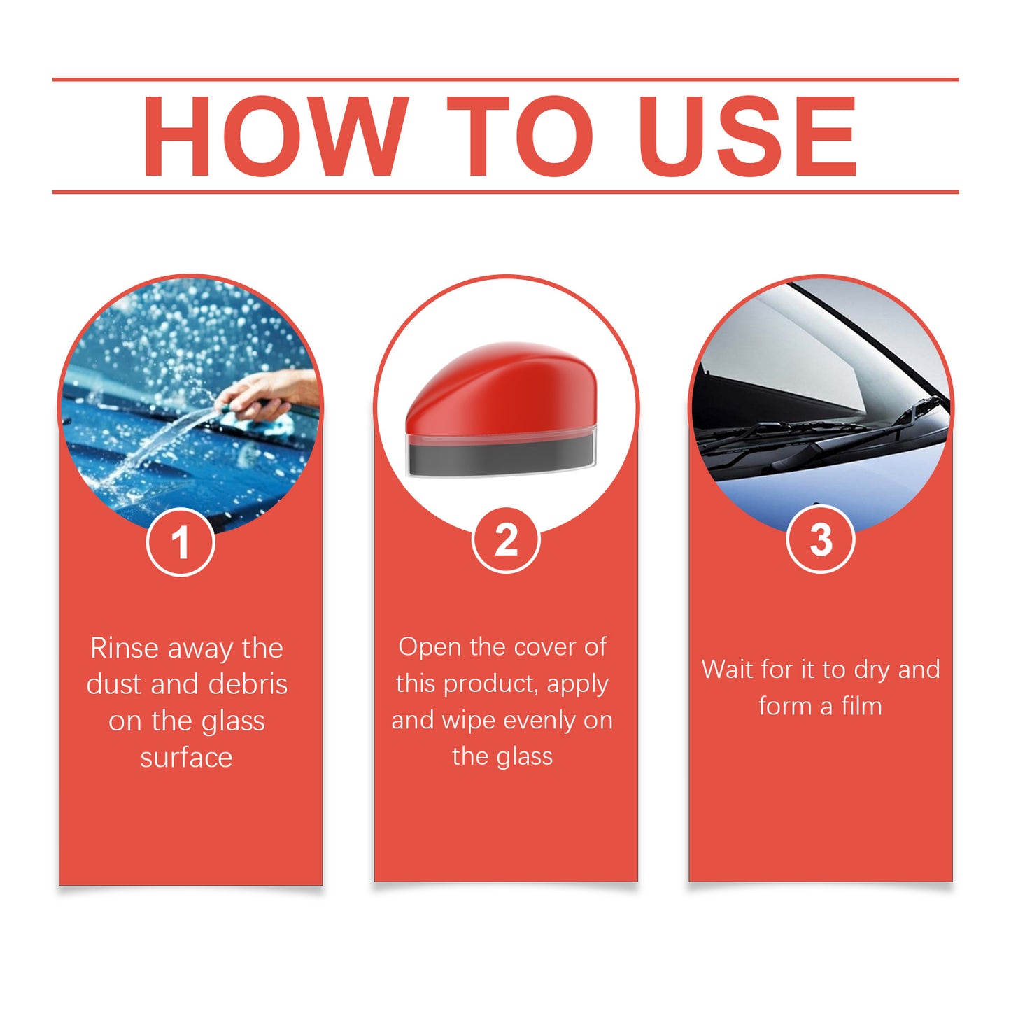 Homonth Automotive Glass Coatings And Oil Film Remover Windshield Cleaner Oil Film Removal Powerful Decontamination