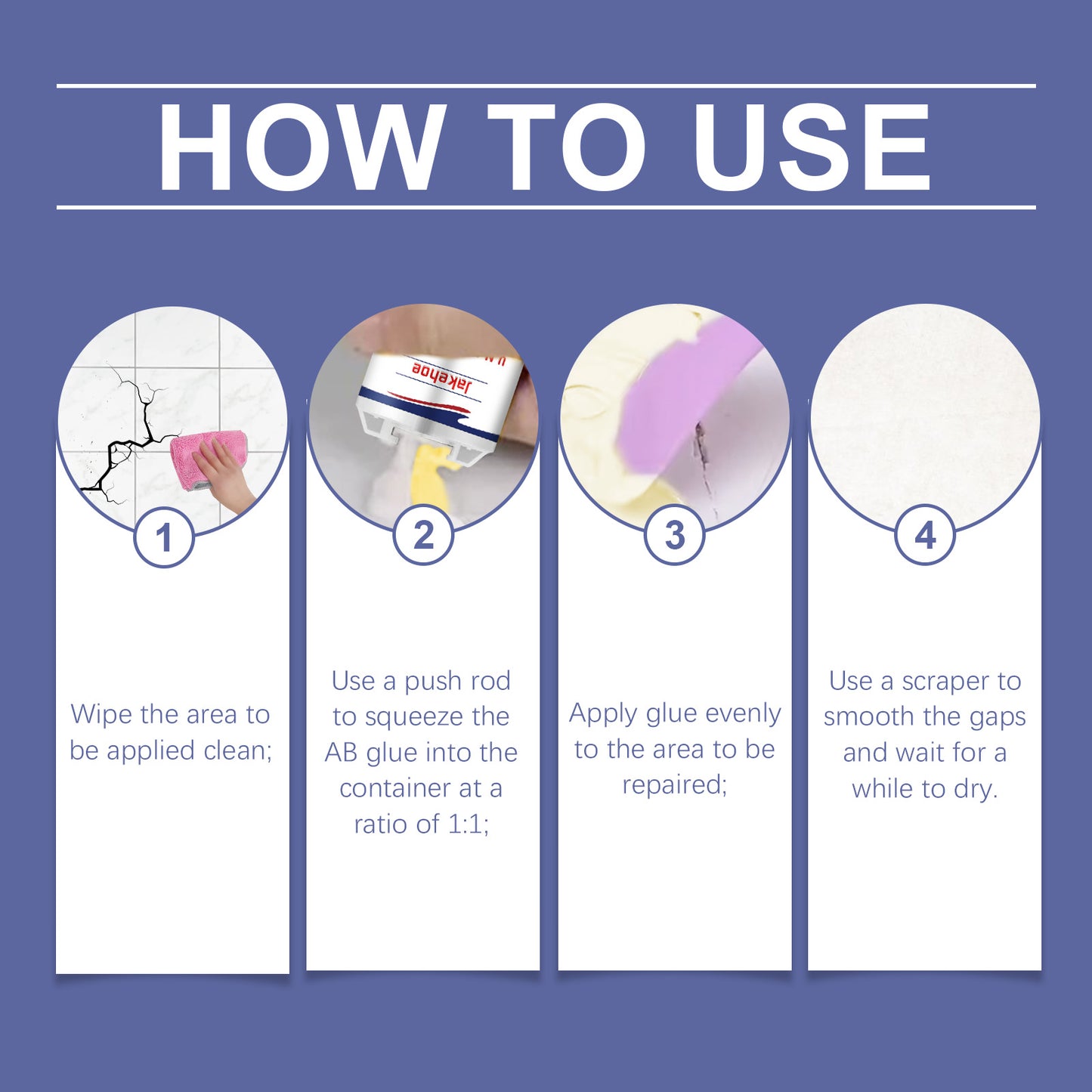 Repair Glue Pipe Surface Cracks Wall Tile Crevices Waterproof Adhesive Casting Glue Ab Adhesive Repair Agent