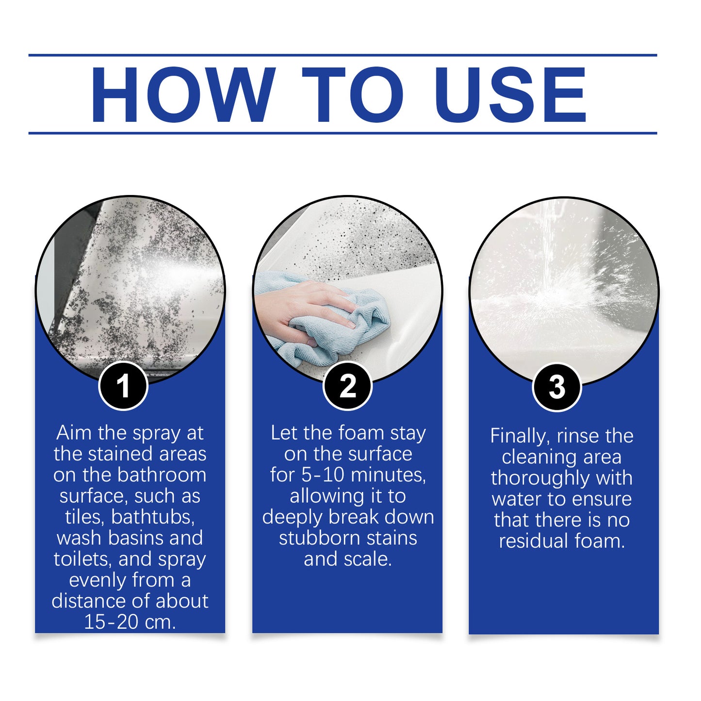 Bathroom Foam Cleaner Spray Bathroom Bathtub Multi-Functional Foam Cleaner To Remove Stains And Dirt