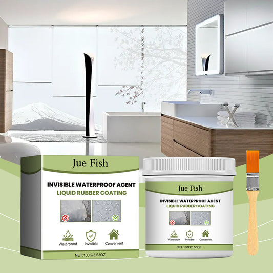 Jue-Fish Waterproof Sealant, Waterproof Leak Repair Invisible Sealing Glue Household Smash Brick Waterproof Paint