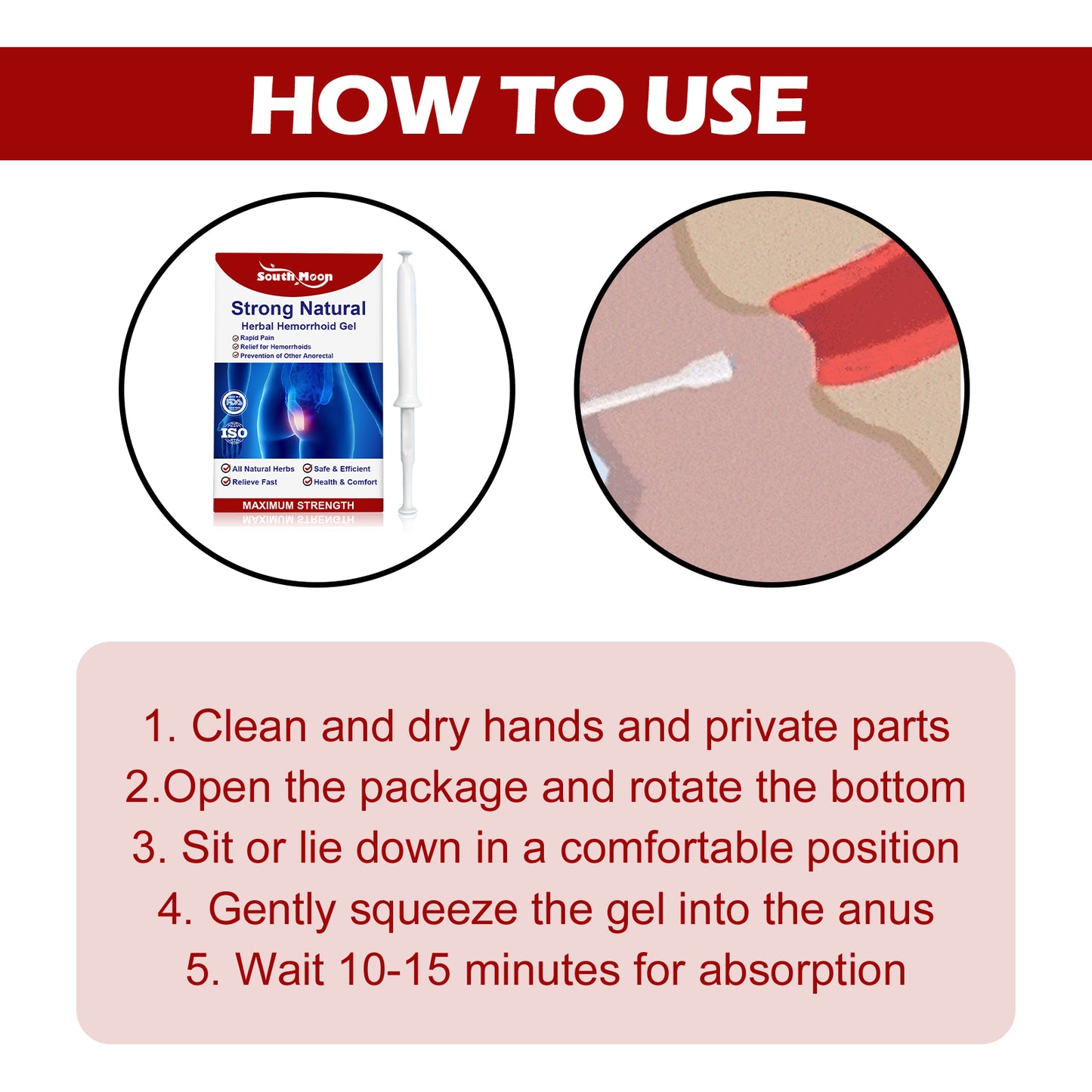 Strong Natural Herbal Hemorrhoid Gel, Repair Anal Relief Itching Discomfort And Hemorrhoid Treatment Gel