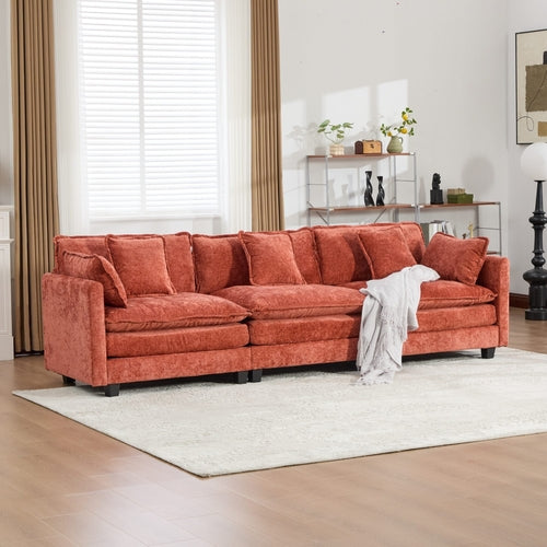 Cloud Sofa Modern Sectional Couch, Double Layer Upholstered Chenille