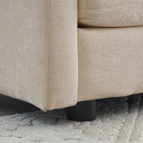 Modern Sofa Couch, 3 Piece Set Extra Deep Seat Sectional Sofa For