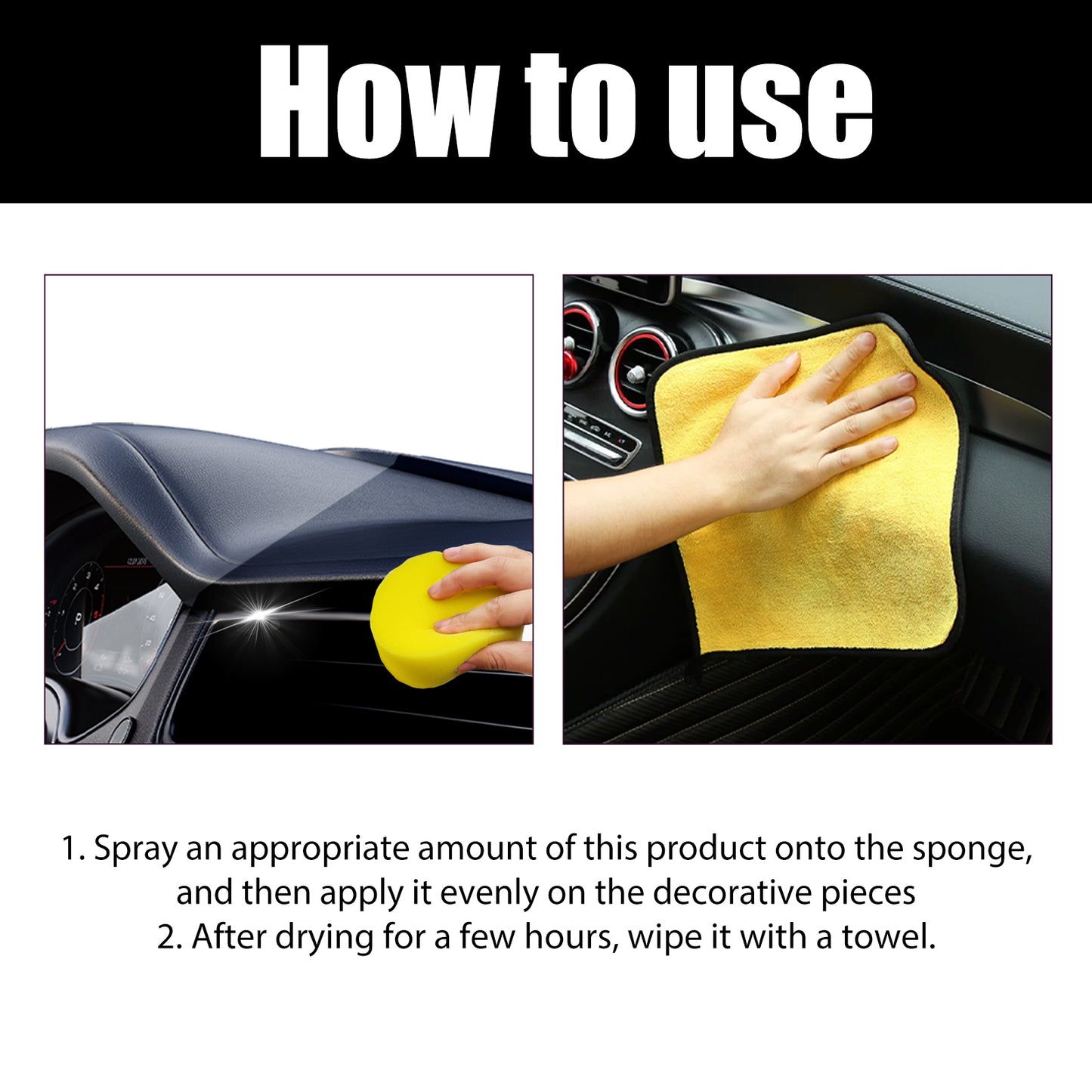 Plastic Restorer, Car Interior Seat Dial Cleaning Dust-Proof Decontamination Coating Agent