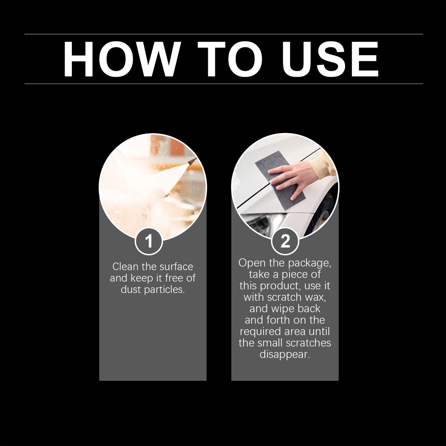 Car Scratch Repair Polishing Cloth, Quick Repair Scratches Scratches Water Stains Cleaning Decontamination Refurbishment
