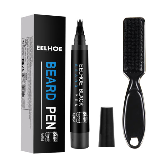EELHOE Foreign Trade Cross-Border Beard Filler Pen Kit, Waterproof, Sweat Resistant, Makeup Free Beard Pen Beard Pen
