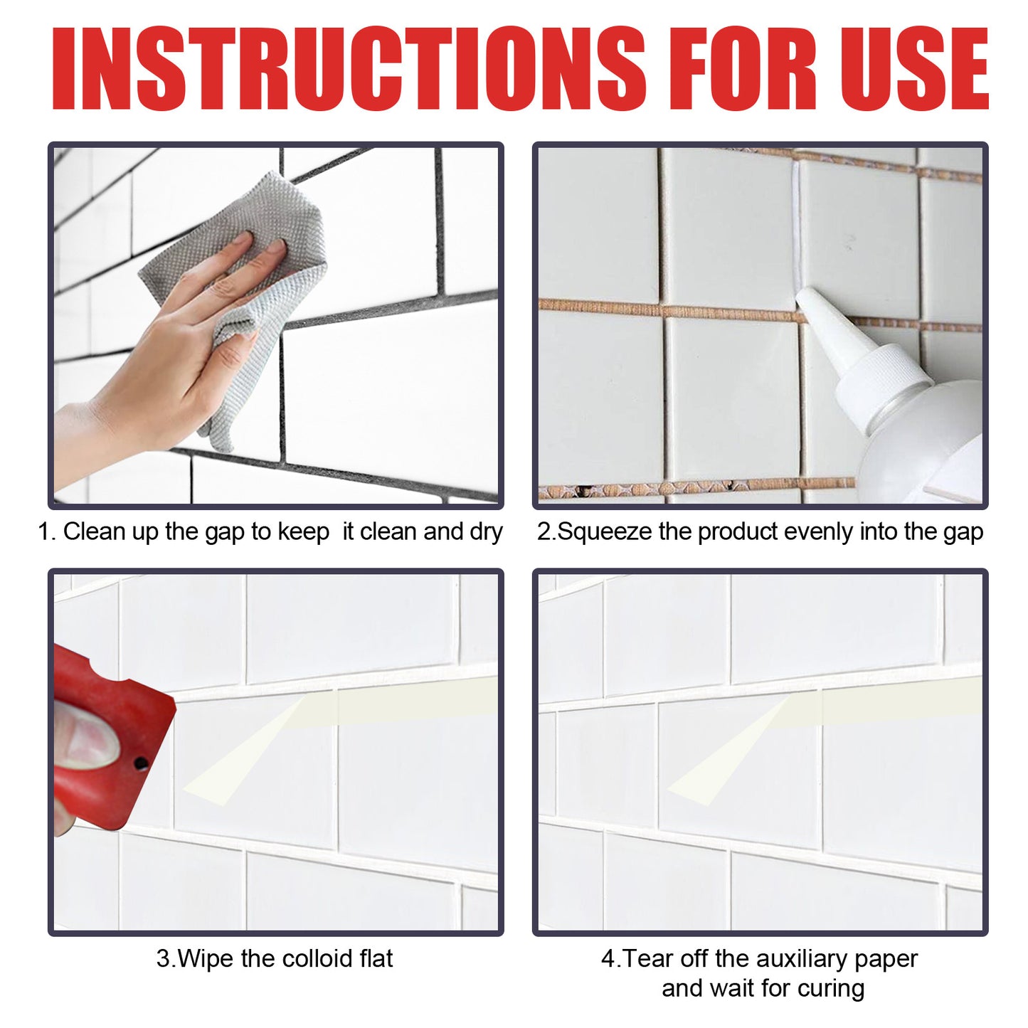 Jakehoe Tile Reform, Bathroom Tile Floor Tile Repair Kitchen Sink Window Crevices Waterproof Filler