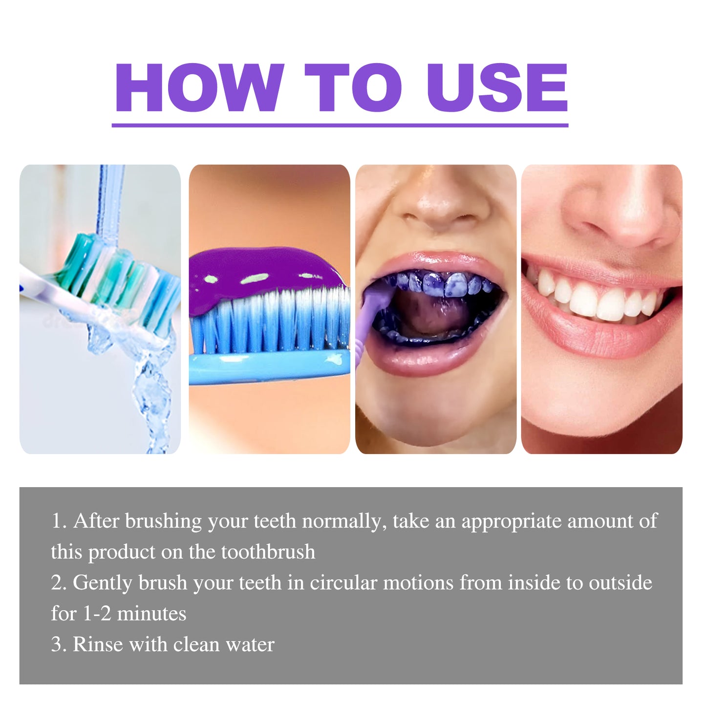 Tooth Whitening Toothpaste, Cleans Stains Care For Gums Fresh Breath And White Teeth Toothpaste