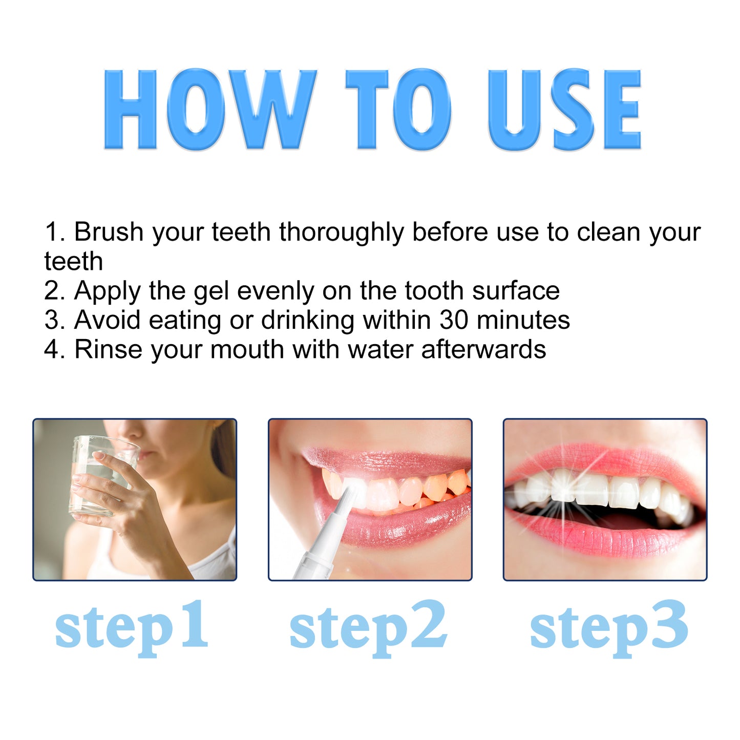 West&Month Teeth Brightening Repair Gel, Oral Care Beauty Cleaning Teeth White Brightening Pen