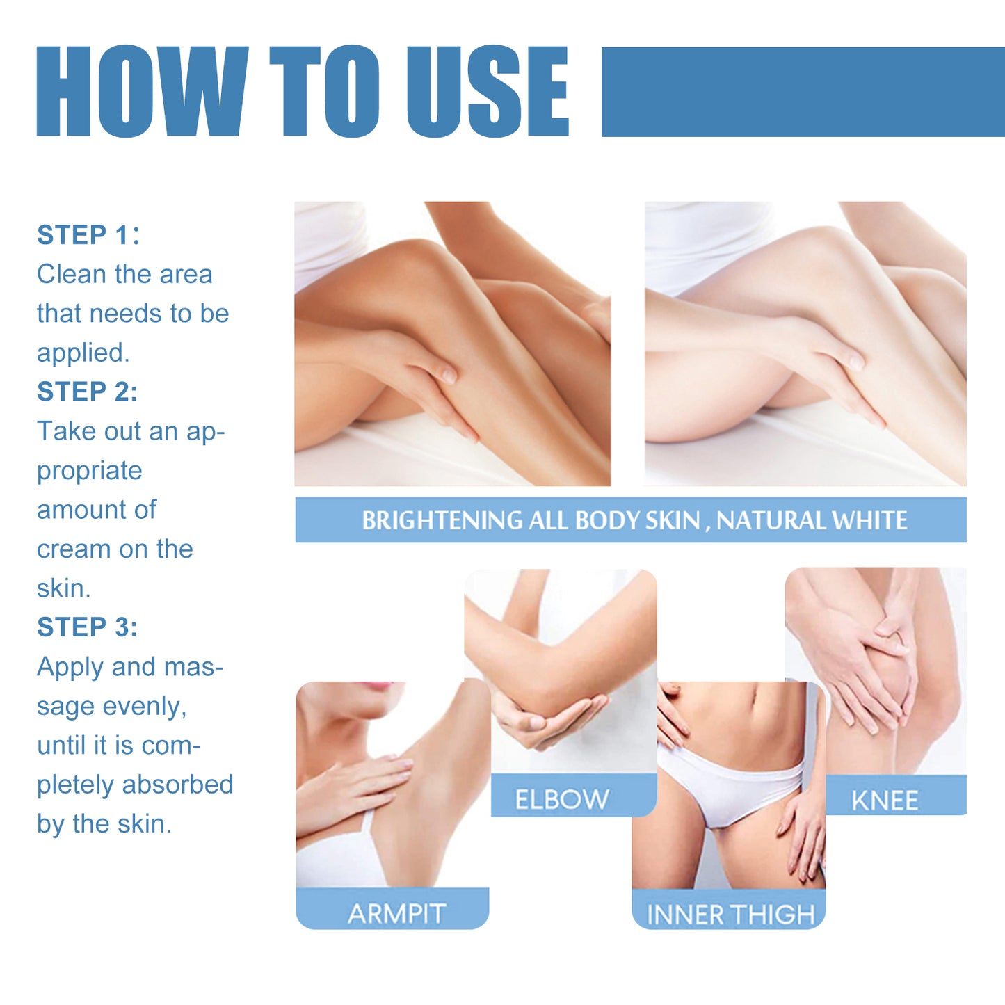 Beauty Cream, Neck And Back Legs And Elbows Refreshing And Smooth Remove Stains Moisturize Skin Underarm Whitening Cream