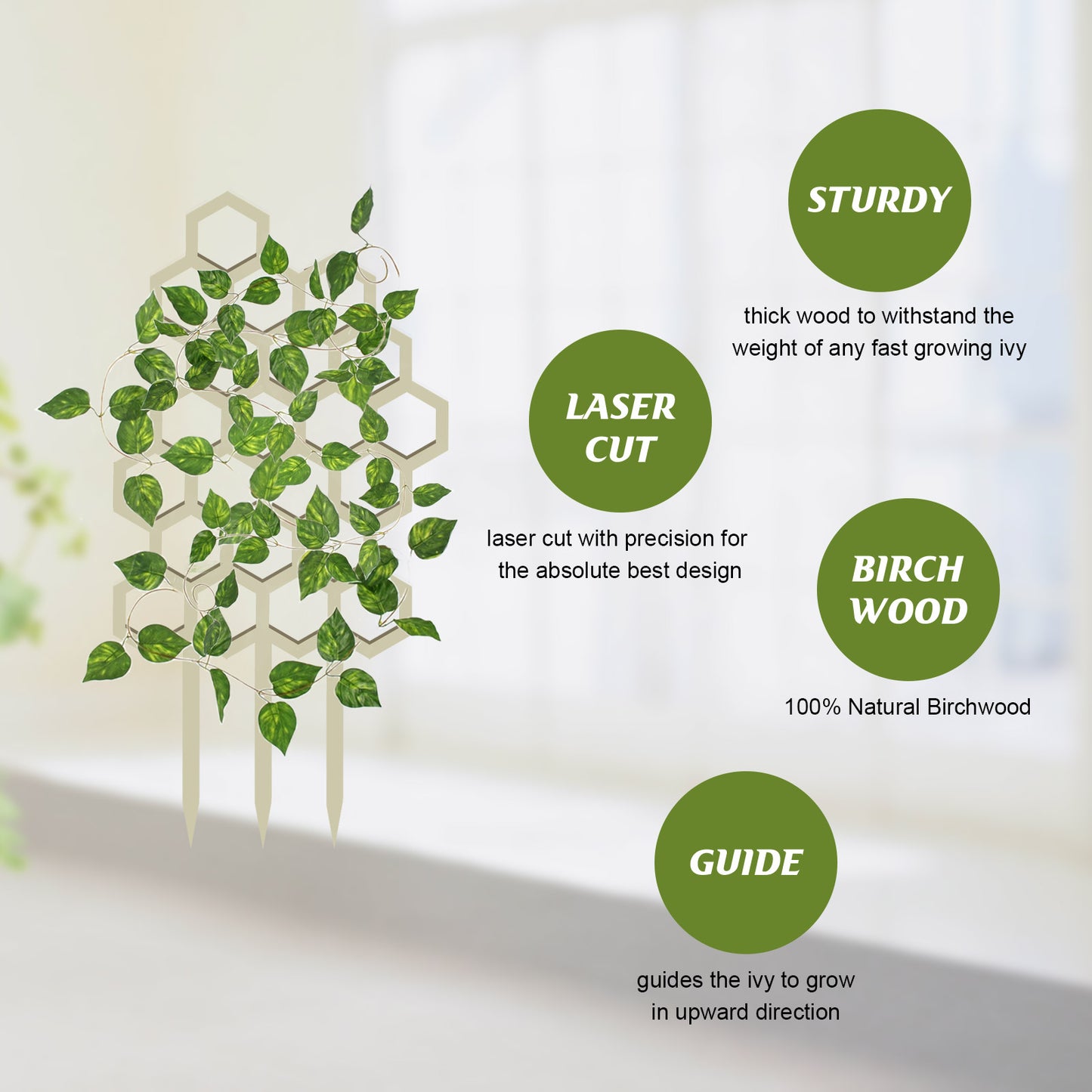 Garden Plant Trellis, Home Wooden Geometric Molding Decorative Support Flower Arrangements Climbing Pergola