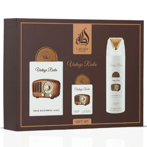 Lattafa Vintage Radio 3 Piece Gift Set