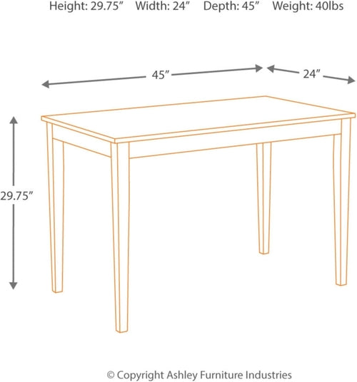 Kimonte Black Dining Room Table Rectangular Contemporary