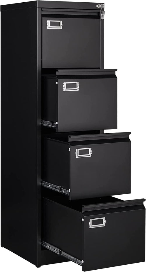 Locking 4 Drawer Vertical File Cabinet For Office Use
