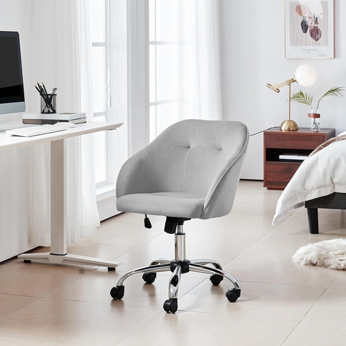 Velvet Desk Chair, Makeup Vanity Chair with Adjustable Tilt Angle,