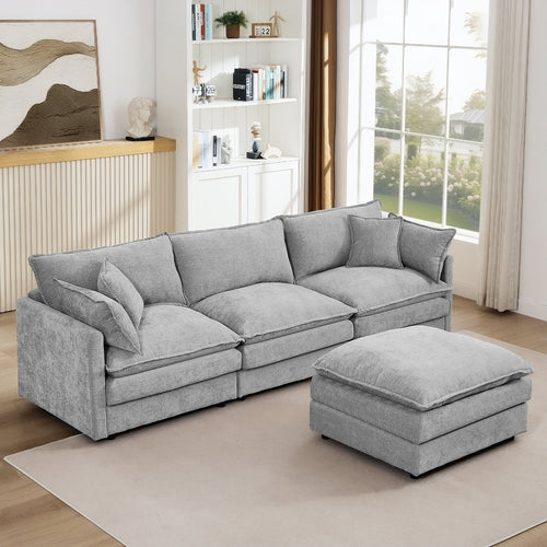 Modular Sectional Sofa, 102 Inch L Shaped Couch Set For Living Room,