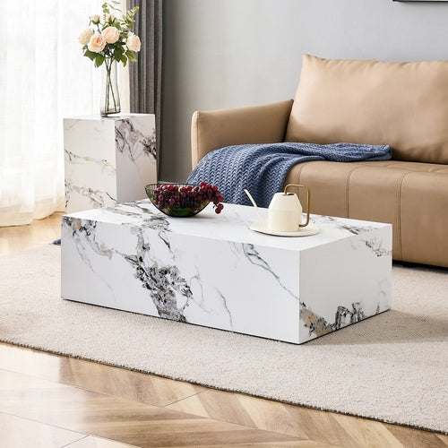 Rectangular Coffee Table MDF for Living Room Accent and Display