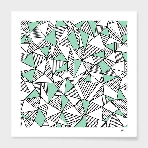 Ab Lines With Mint Blocks Cushion/Pillow