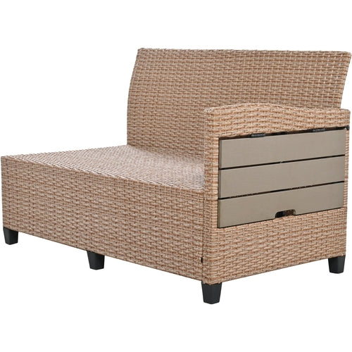 5-Piece Outdoor Patio Rattan Sofa Set, Sectional PE Wicker L-Shaped