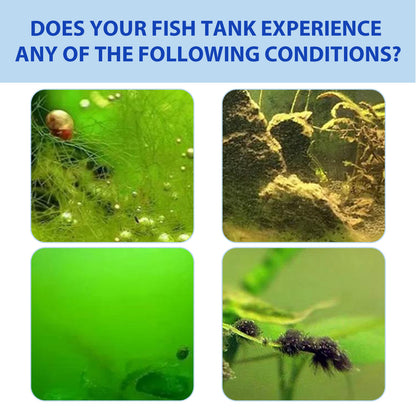 Yegbong Fish Tank Water Purifier Removes Algae Powder, Clean Fish Tank Remove Moss Algae Net Water Quality Instant Algae Removal Powder