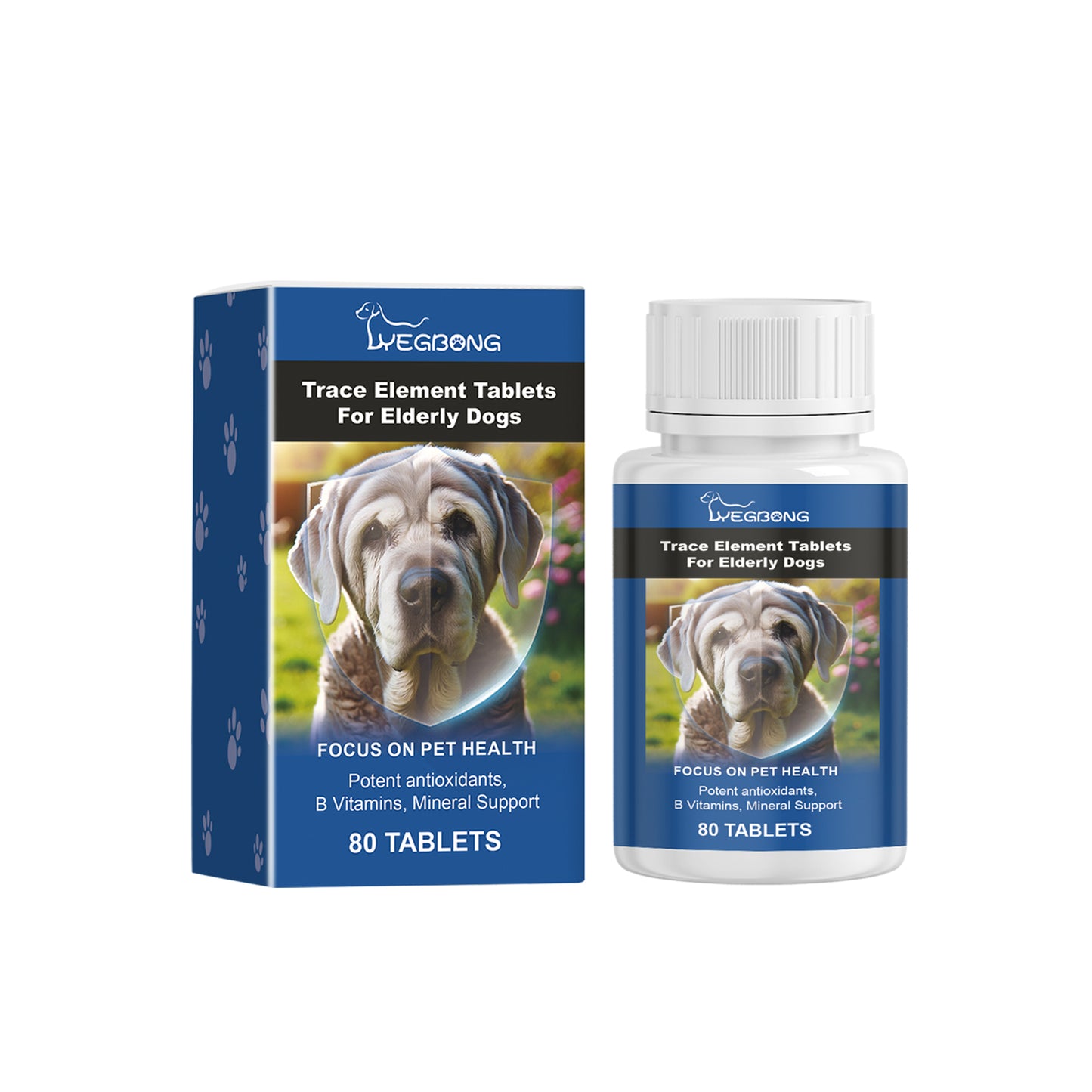Yegbong Trace Element Tablets For Elderly Dogs, Nerve To Promote Overall Health Calcium Supplement Elderly Dog Care Calcium Tablets