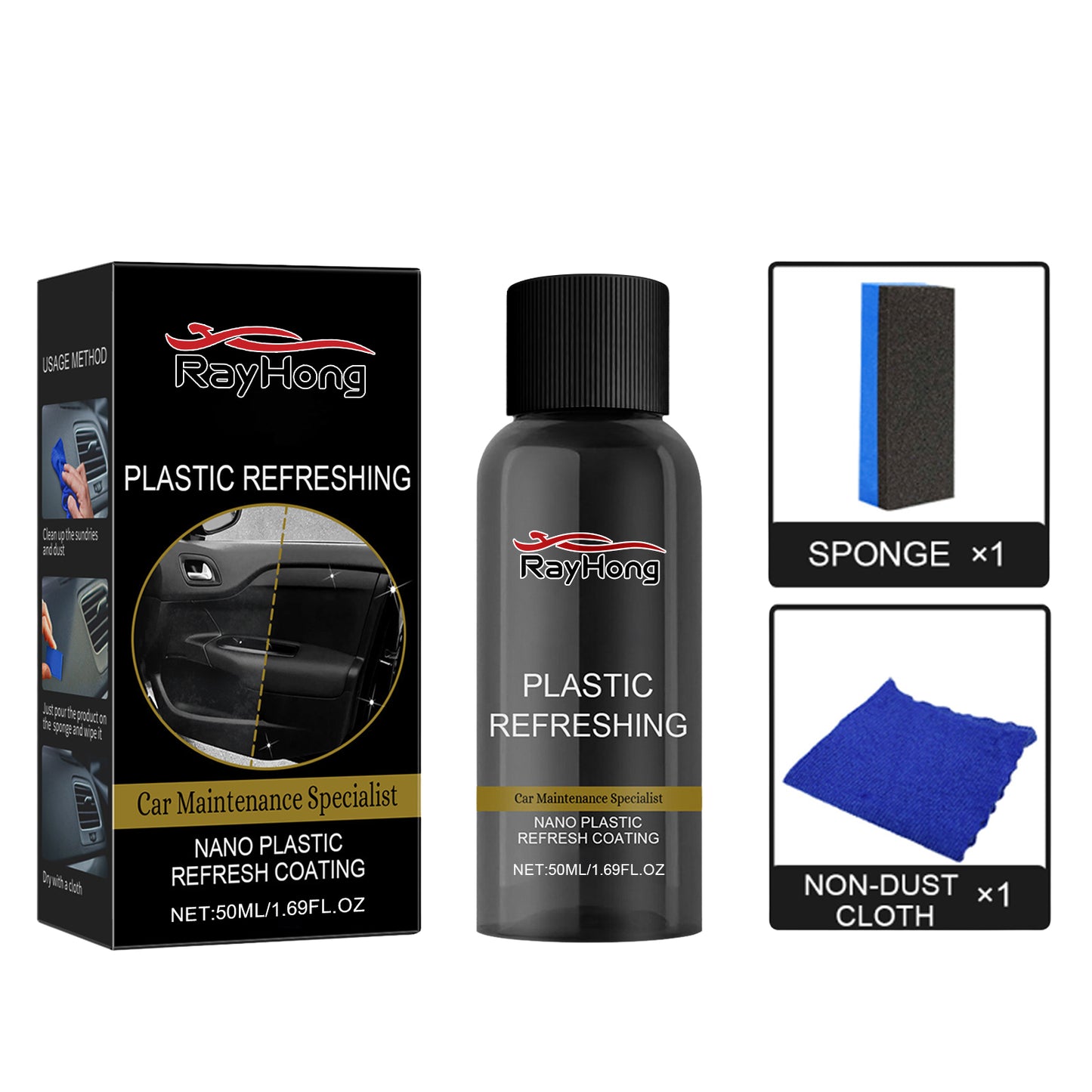 Plastic Refreshing, Multi-Functional Interior Instrument Panel Refurbishment Cleaning Agent