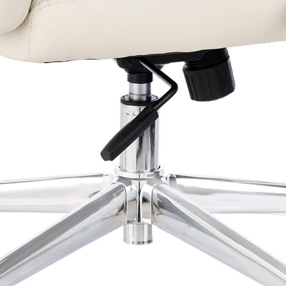 Ivory Executive Desk Chair With Oversized Cushion 275Lb