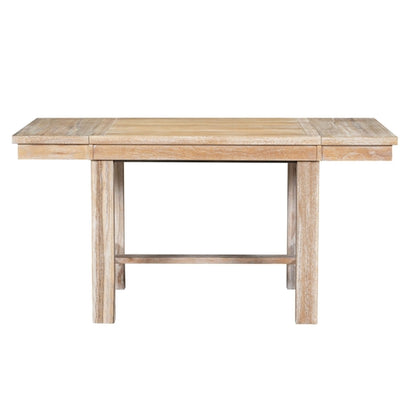 Farmhouse 82inch 6-Piece Extendable Dining Table with Footrest, 4