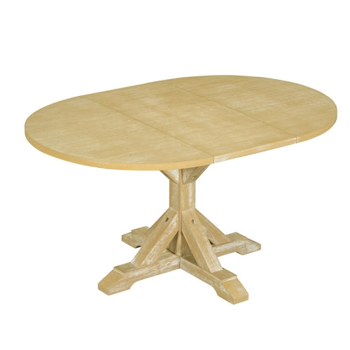 Farmhouse 6-Piece 60inch Extendable Pedestal Dining Table Set with