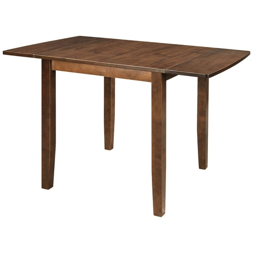 3-Piece Wood Drop Leaf Breakfast Nook Dining Table Set with 2 X-back