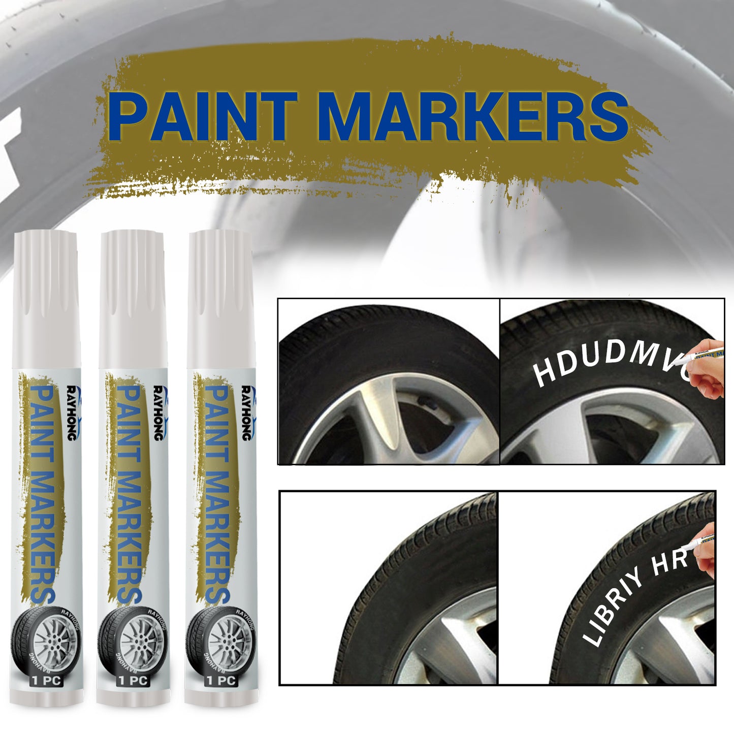 Rayhong Paint Markers, Small Portable Waterproof Quick-Drying Drawing Marker For Cars Doodle Pen