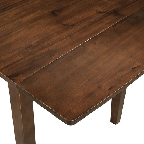 3-Piece Wood Drop Leaf Breakfast Nook Dining Table Set with 2 X-back