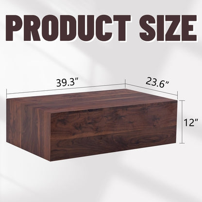 Modern Coffee Table – 39.3" Rectangular Accent Table with Textured