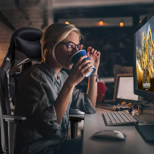 Ergonomic PU Leather Gaming Chair With Lumbar Support