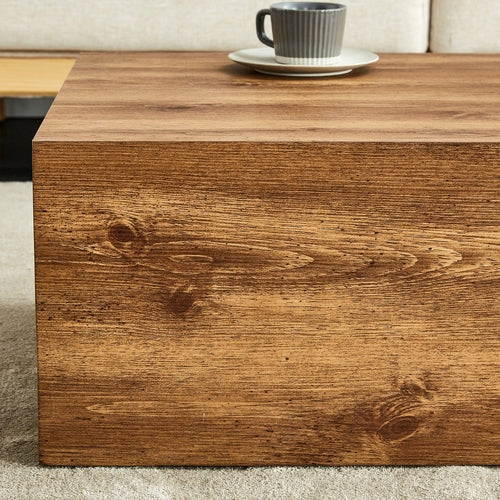 Modern Coffee Table – 39.3" Rectangular Accent Table with Textured