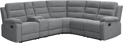 David 3-Piece Motion Sectional Sofa In Smoke Manual Reclining
